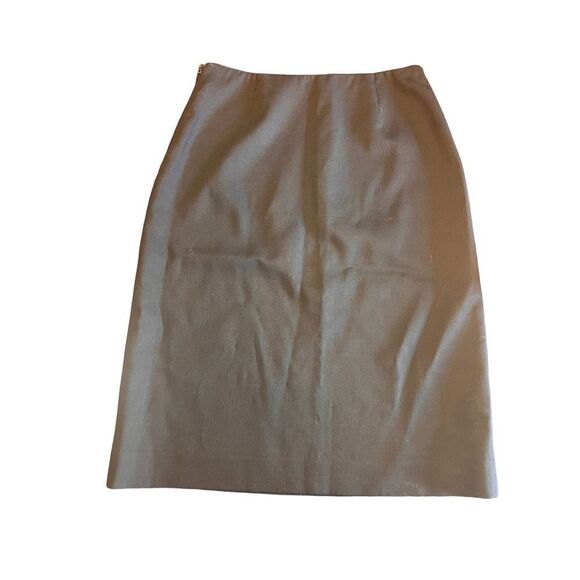 Vintage Michael Kor Bergdorf Goodman lana wool dark navy pencil skirt classic 2 - Picture 2 of 5